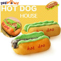 Funny Hot Dog Bed Pet Lounger Doggie Bed Kennel Cat Puppy Warm Soft House Warm Sofa Mat Basket Blanket Hotdog Beds Sleeping Bag