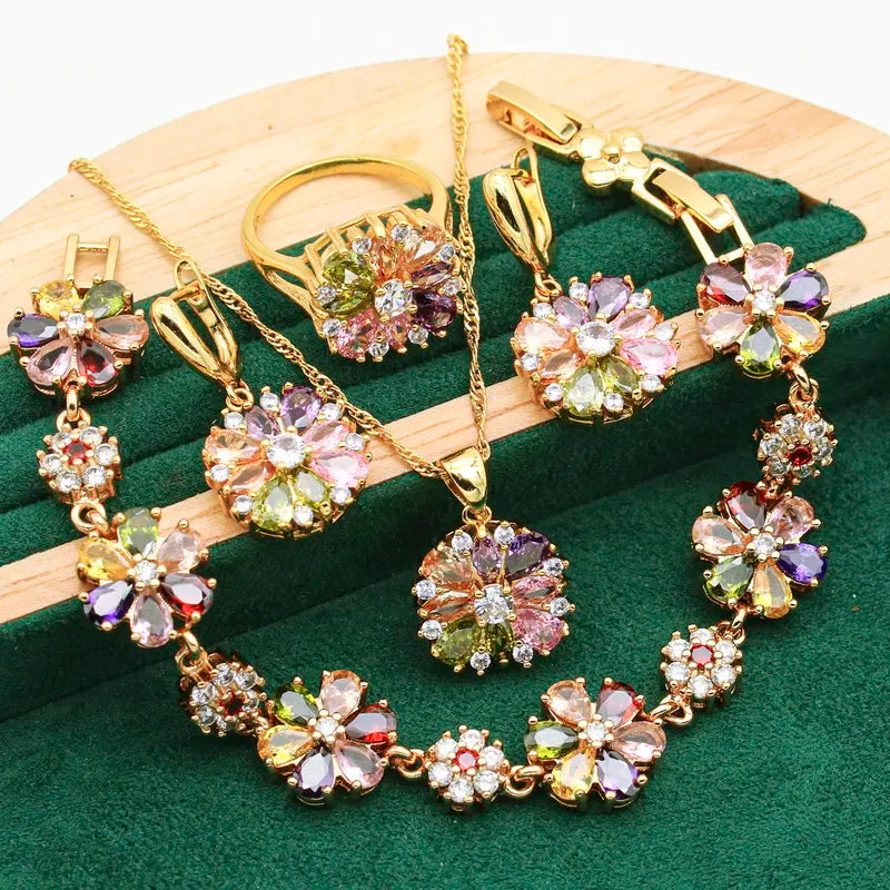 Luminous Dawn Set - Elegant Aurora-Inspired Jewelry