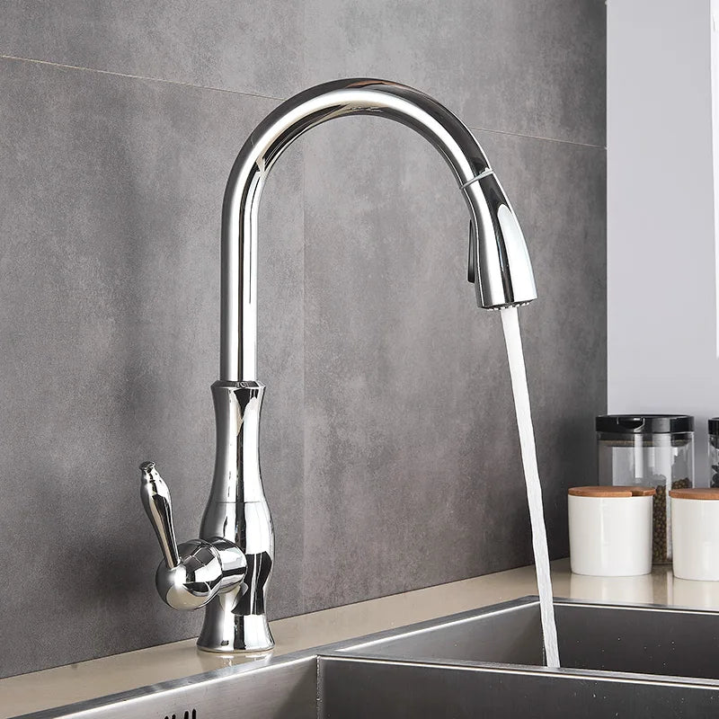 GlamFaucet Kitchen Faucet - Luxury Gold Kitchen Mixer Tap