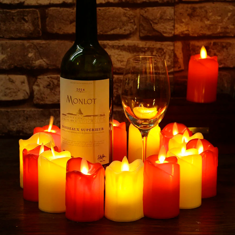 Flameless Fiesta LED Candles - Elegant LED Candle Set for Festive Occasions