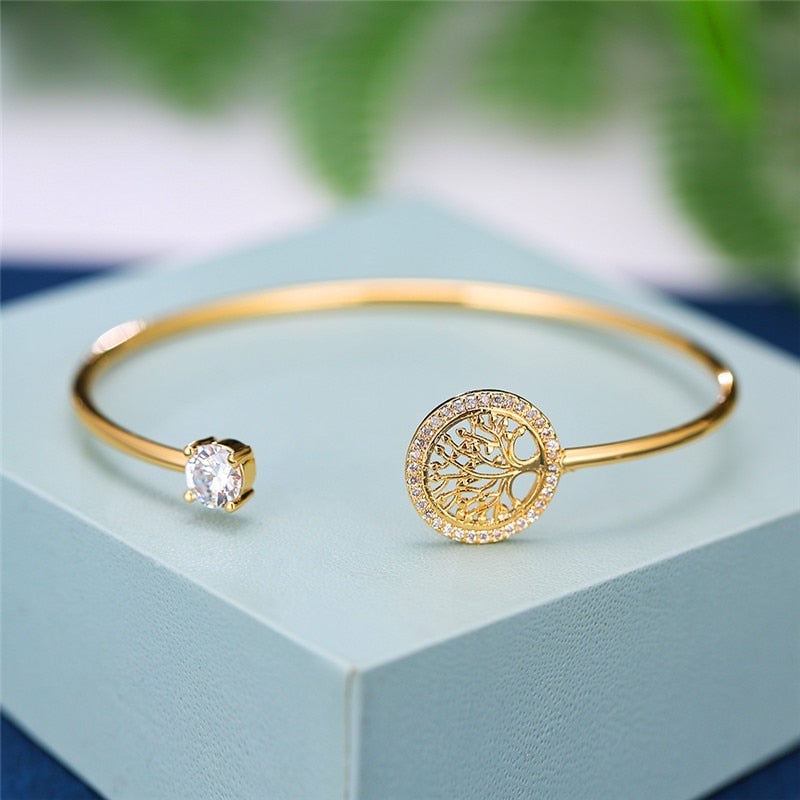 Stylish Adjustable Tree of Life Bracelet - Elowen