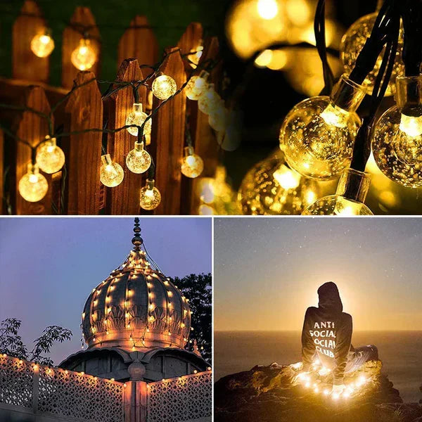 TwinkleGlow - Enchanting Outdoor Solar String Lights
