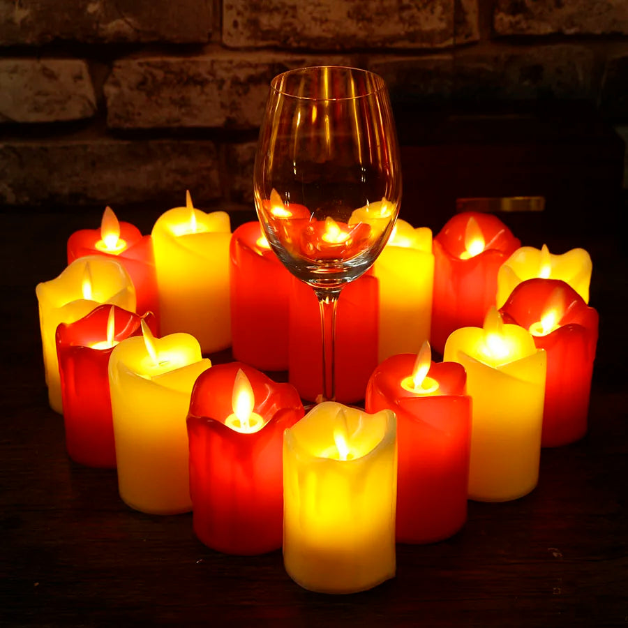 Flameless Fiesta LED Candles - Elegant LED Candle Set for Festive Occasions