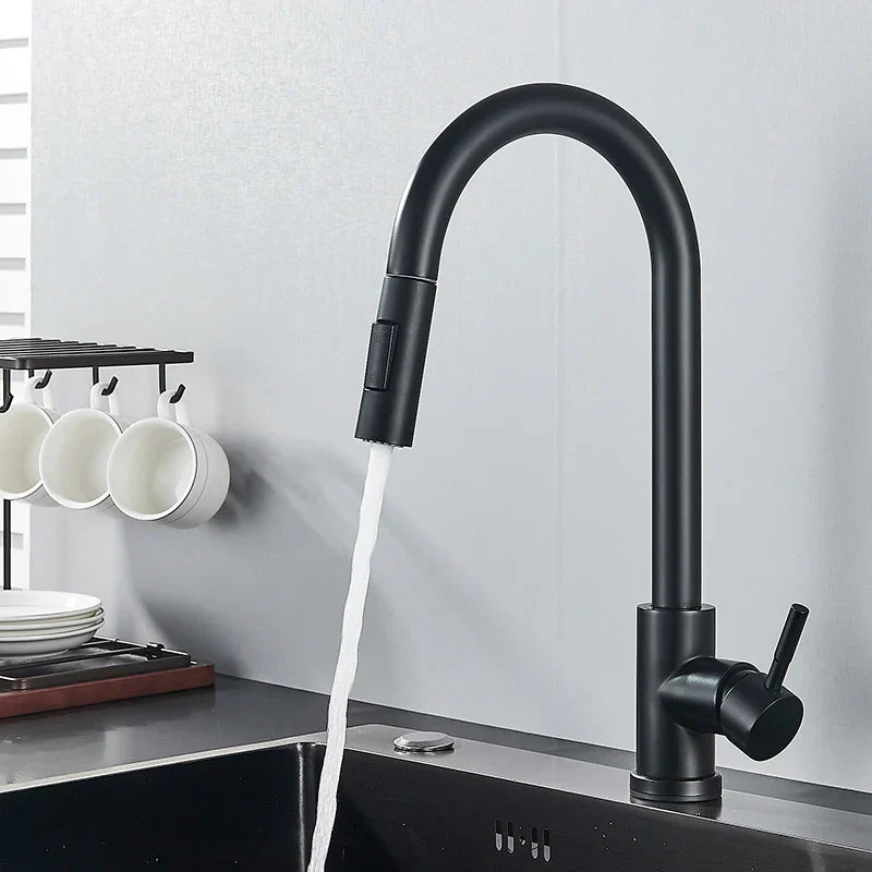 FlexiPull Faucet Tap - Modern Kitchen Mixer Tap with 360° Movement