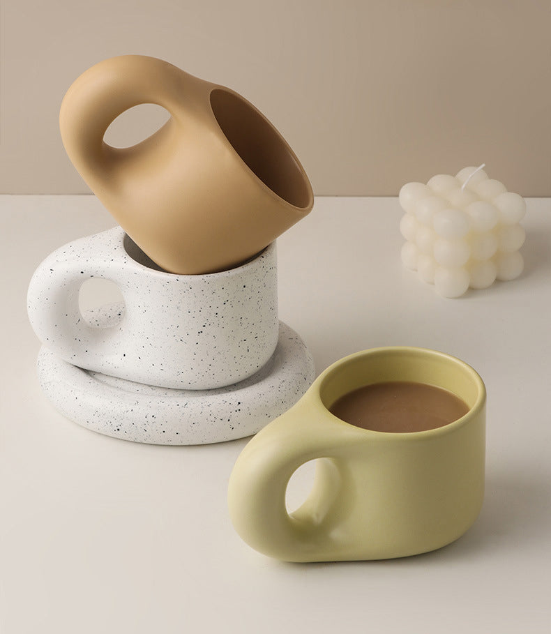 Timeless Elegance - Minimalist Porcelain Cup and Saucer Set