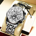 SkeletonWatch - Stylish Men's Watch Whiteh Black Design