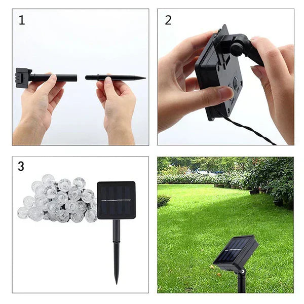 TwinkleGlow - Enchanting Outdoor Solar String Lights
