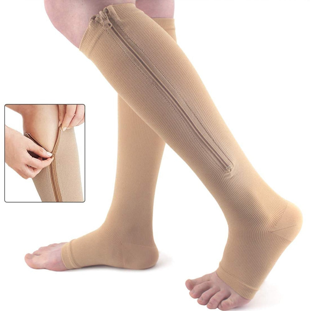 SupportEase - Steunkousen met Rits voor Comfort
