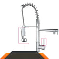 StreamFlex - Luxury Pull-Out Kitchen Mixer Tap in Black and Rose Gold