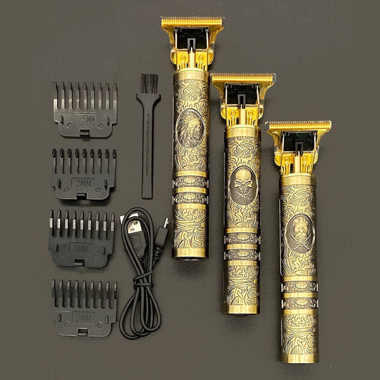 SkullTrim - Vintage Rechargeable Beard Trimmer with Attachments