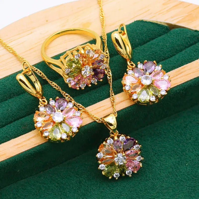 Luminous Dawn Set - Elegant Aurora-Inspired Jewelry