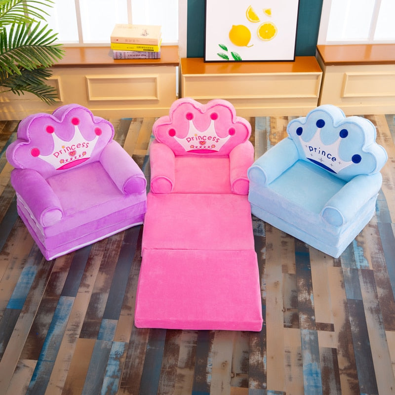 ComfyFold – Luxurious Foldable Velvet Children's Sofa