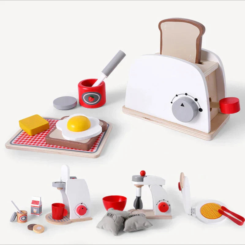 WoodPlay Set – Realistic Wooden Kitchen Toys