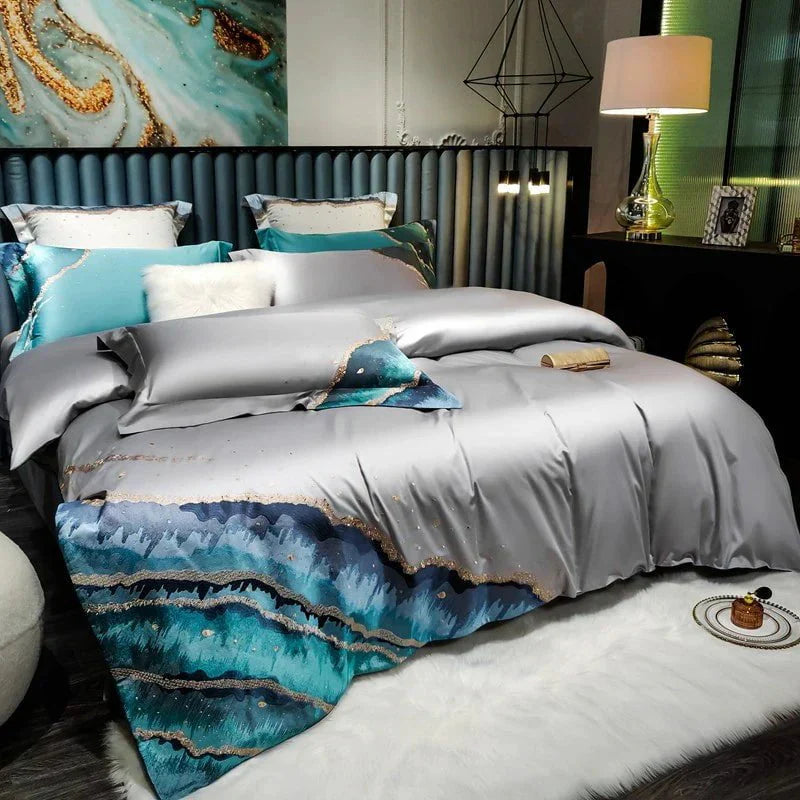 Whimsical Waters – Luxury Egyptian Cotton Duvet Cover Set