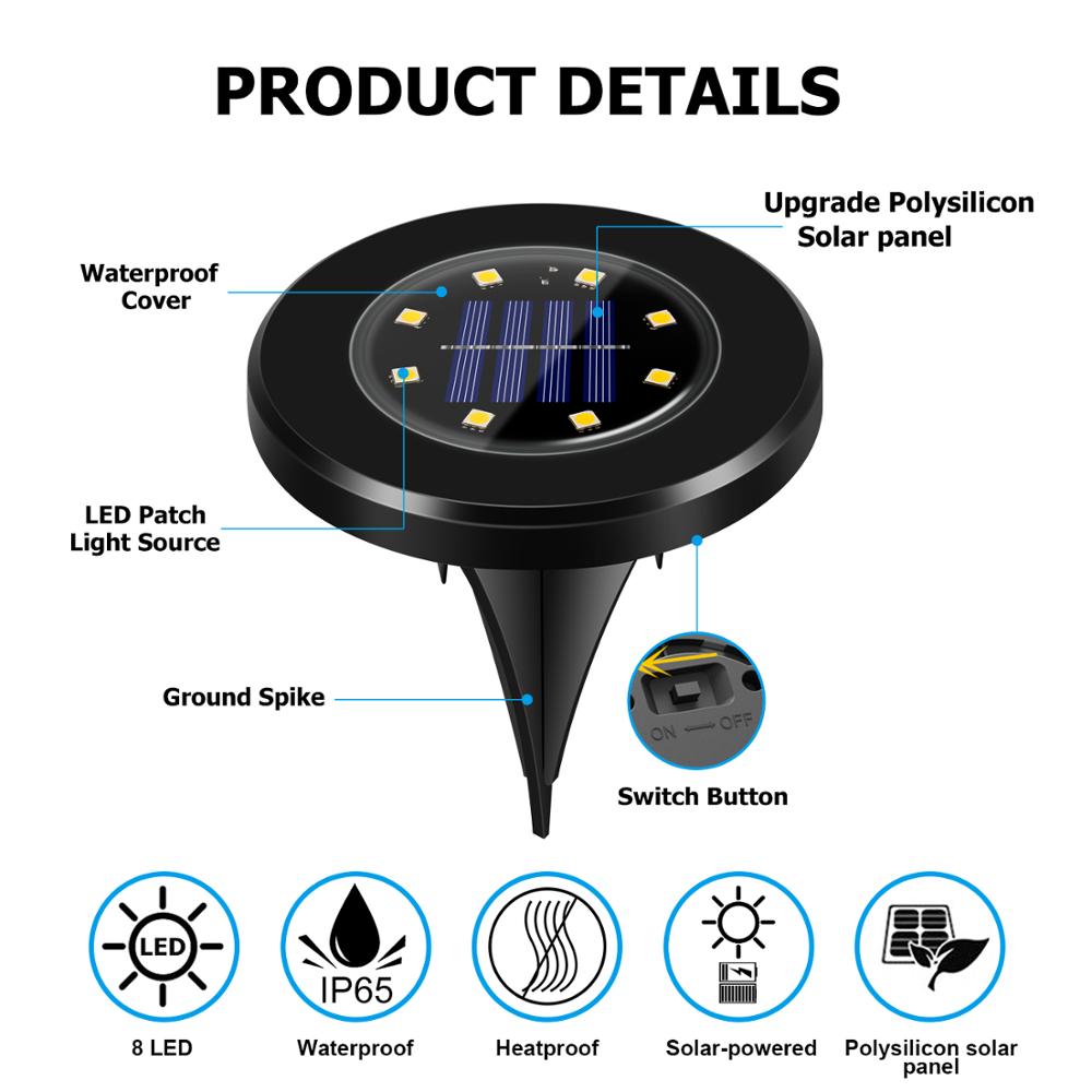 LED Solar Garden Lights Deluxe (Black edition) - Create a wonderful atmosphere in your garden!