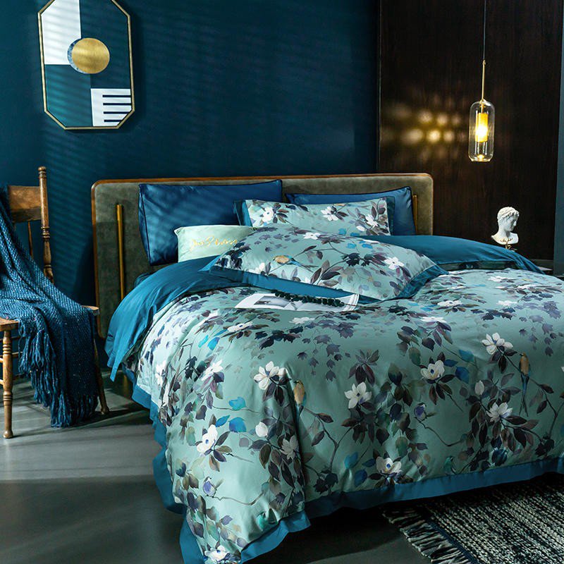 Watercolor Bloom - Luxury Egyptian Cotton Duvet Cover Set