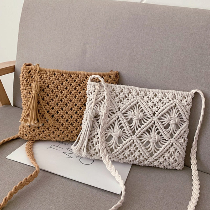 GwenBag – Elegant Woven Shoulder Bag for Summer