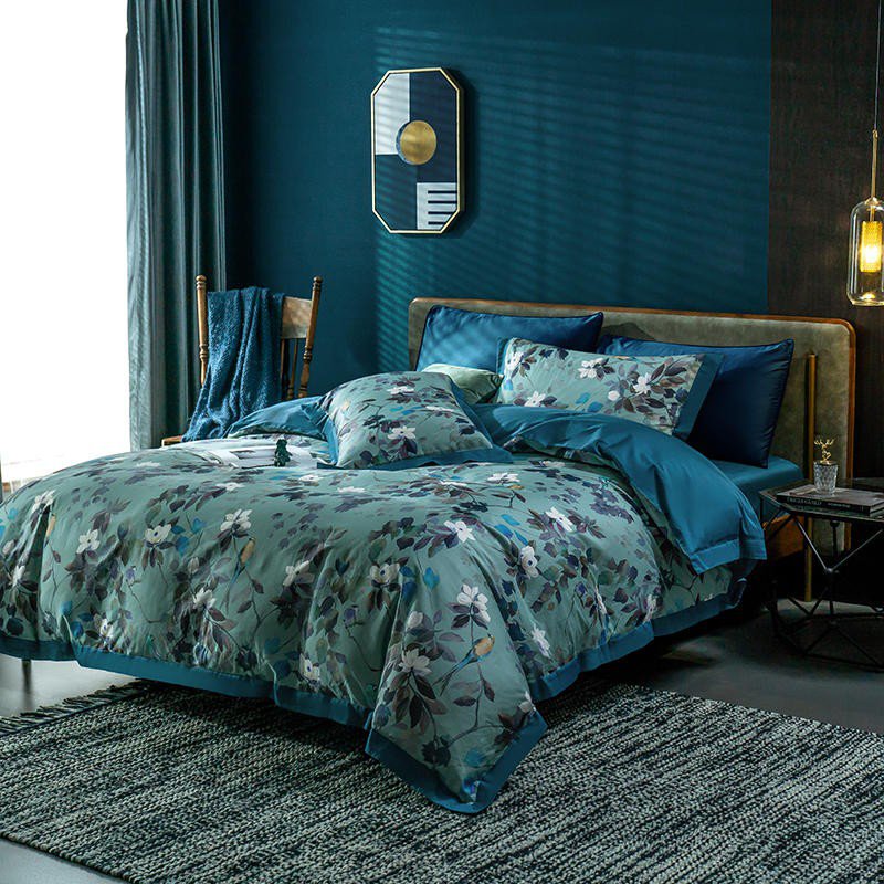 Watercolor Bloom - Luxury Egyptian Cotton Duvet Cover Set