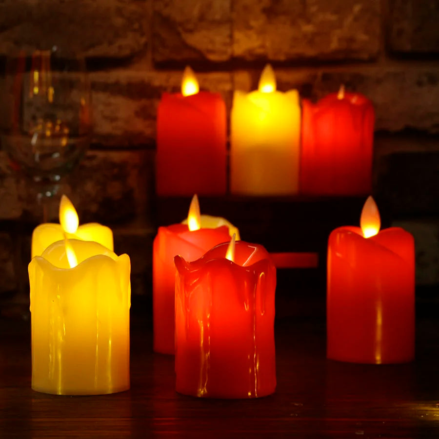 Flameless Fiesta LED Candles - Elegant LED Candle Set for Festive Occasions