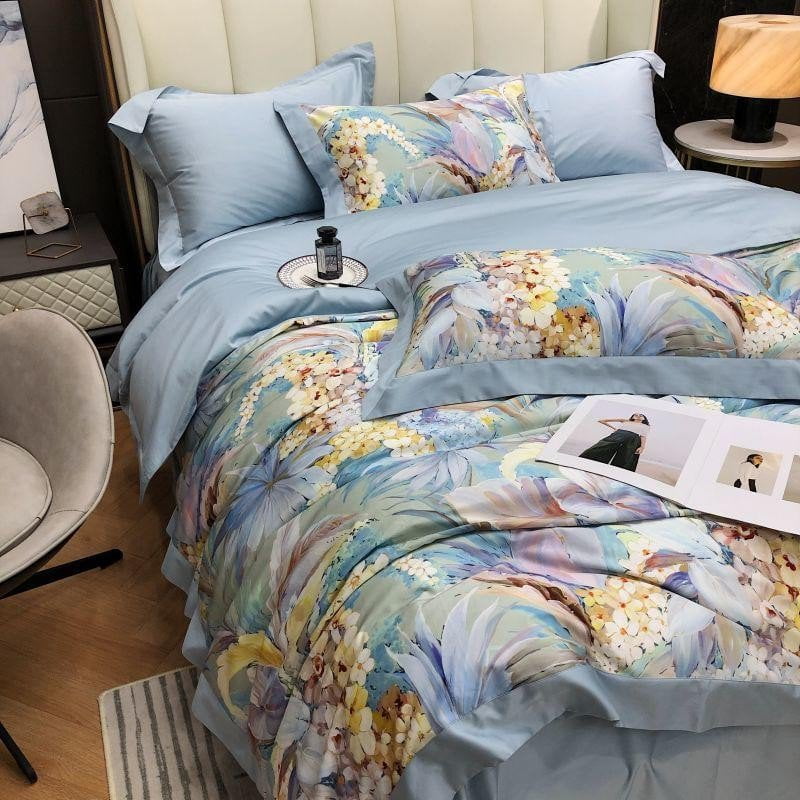 Hydrangea Haven – Luxurious Egyptian Cotton Duvet Cover Set
