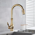 GlamFaucet Kitchen Faucet - Luxury Golden Kitchen Mixer Tap