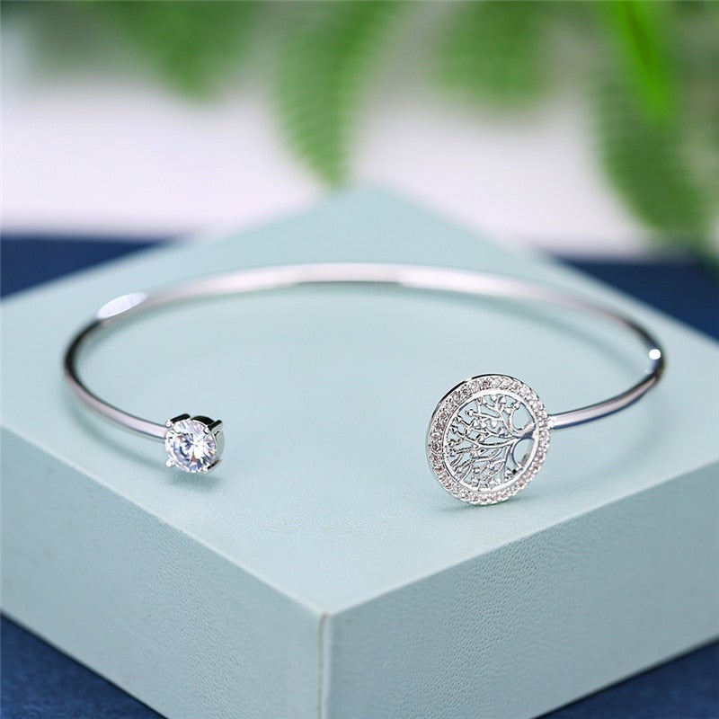Stylish Adjustable Tree of Life Bracelet - Elowen