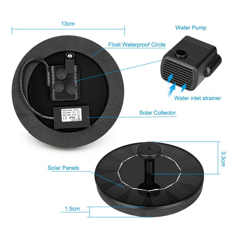 ZenFlow Fountain - Sustainable Solar-Powered Garden Accessory