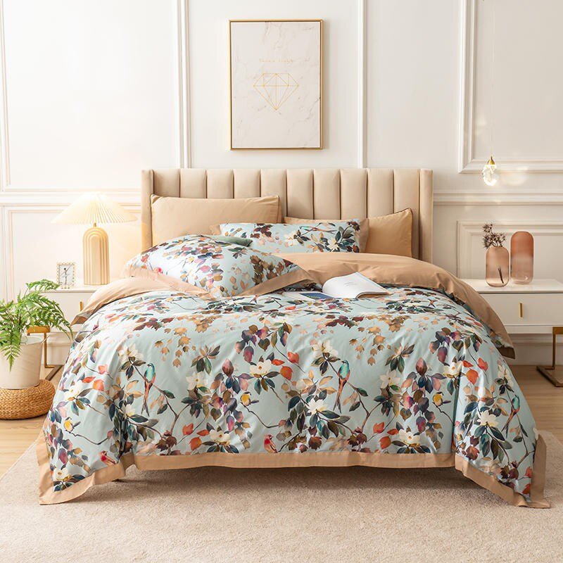 Watercolor Bloom - Luxury Egyptian Cotton Duvet Cover Set