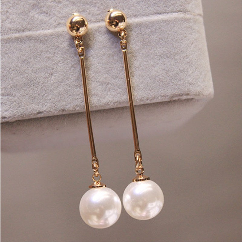 Elegant Luxury Pearl Drop Earrings - The Selena Design