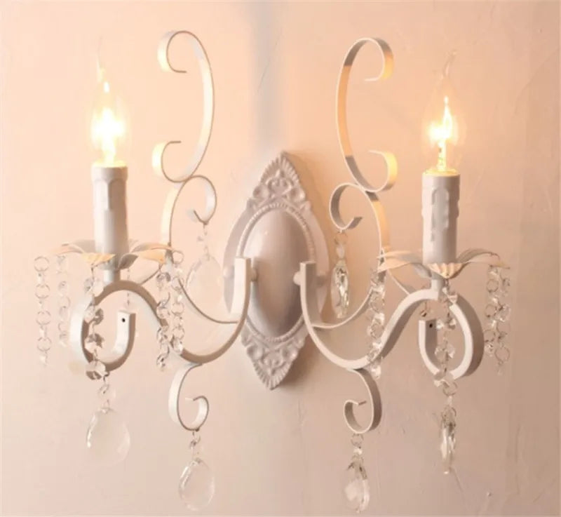CrystalGlow Wall Light - Vintage Black LED Lighting