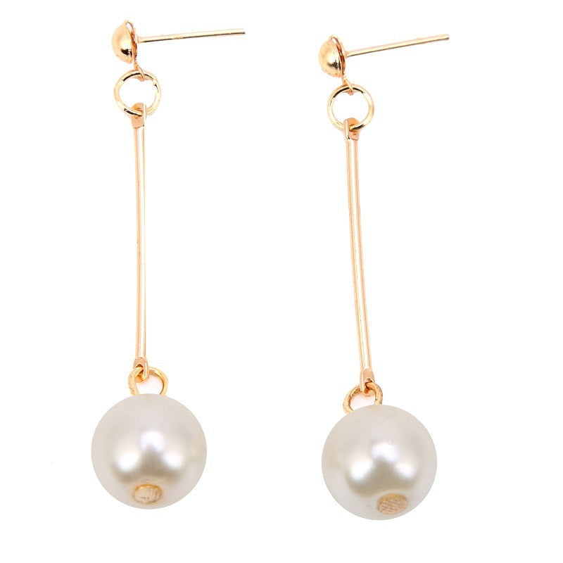 Elegant Luxury Pearl Drop Earrings - The Selena Design