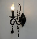 CrystalGlow Wall Light - Vintage Black LED Lighting