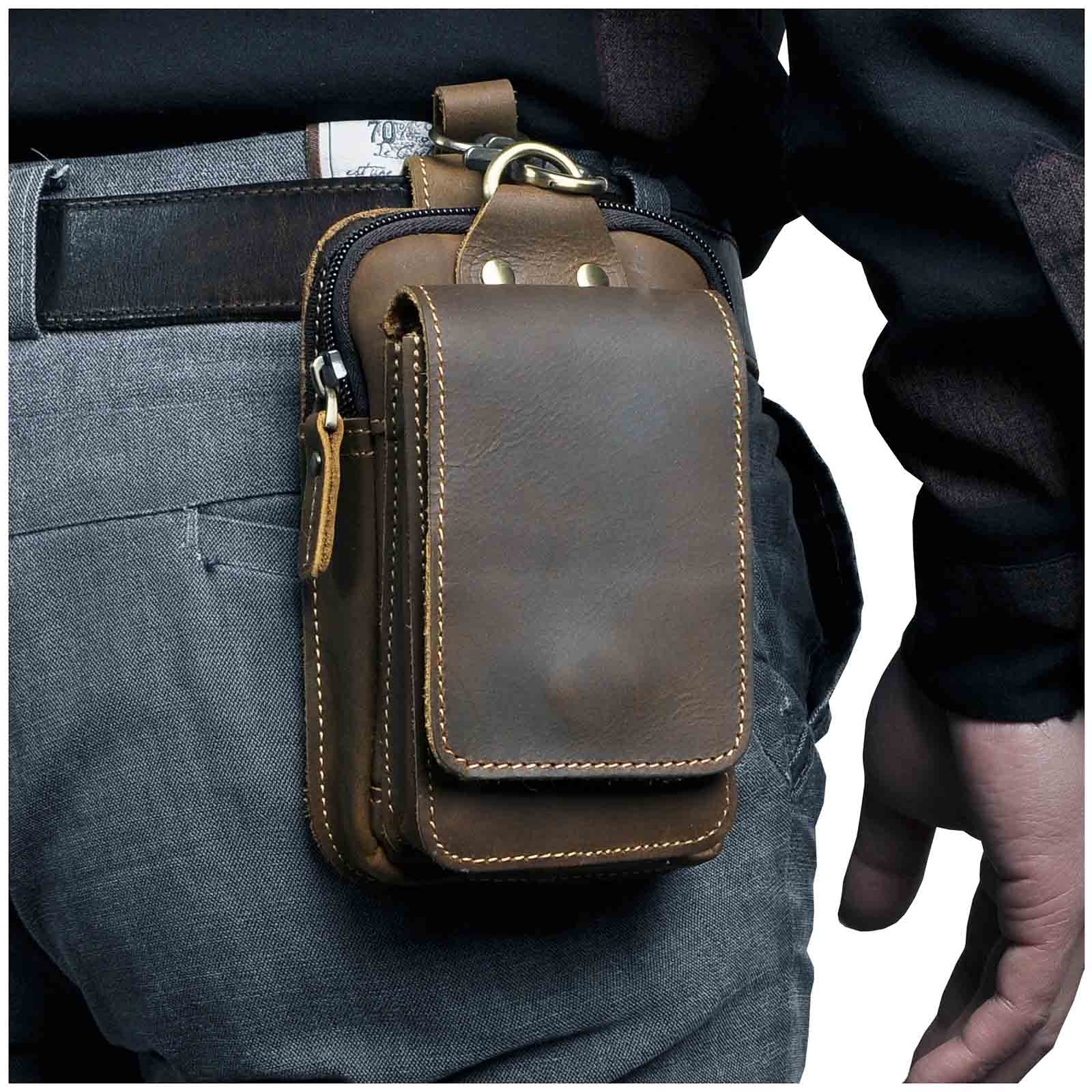 EliteGuard – Luxury Leather Belt Bag for Men