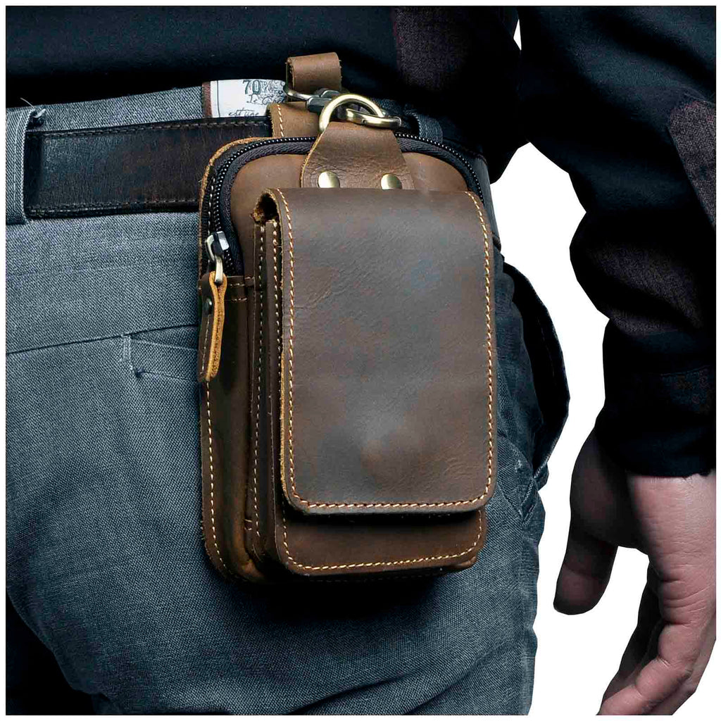 EliteGuard – Luxury Leather Belt Bag for Men