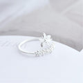 Elegant Adjustable Silver Ring with Enchanting Enamel Wildflowers - Amaril