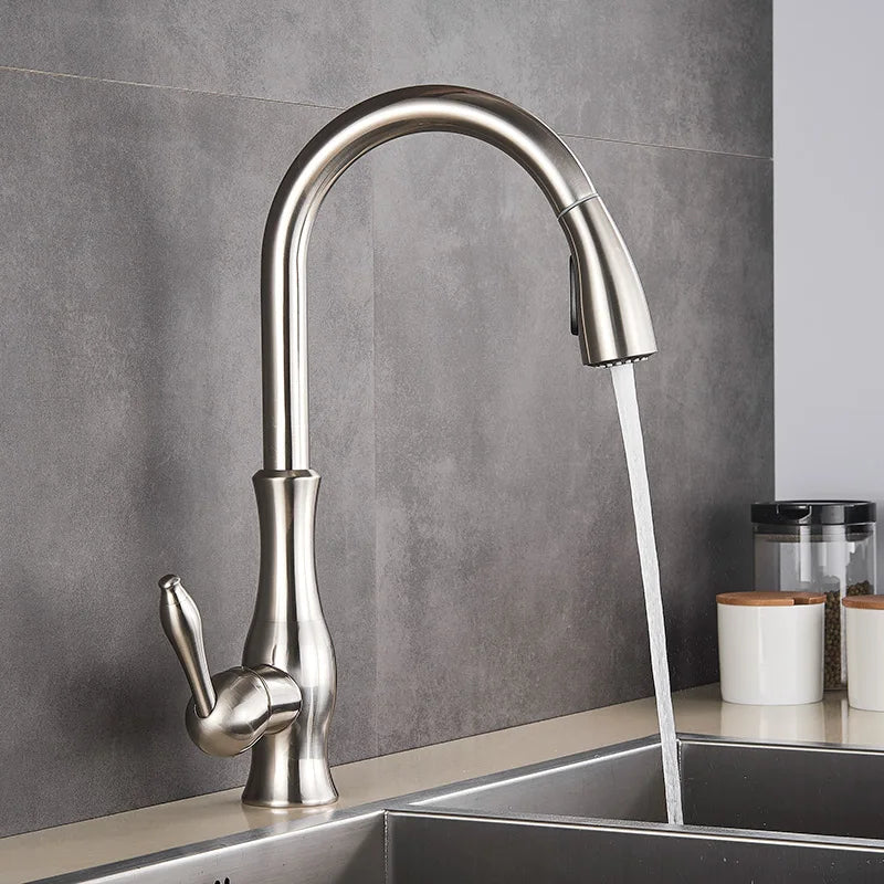 GlamFaucet Kitchen Faucet - Luxury Gold Kitchen Mixer Tap
