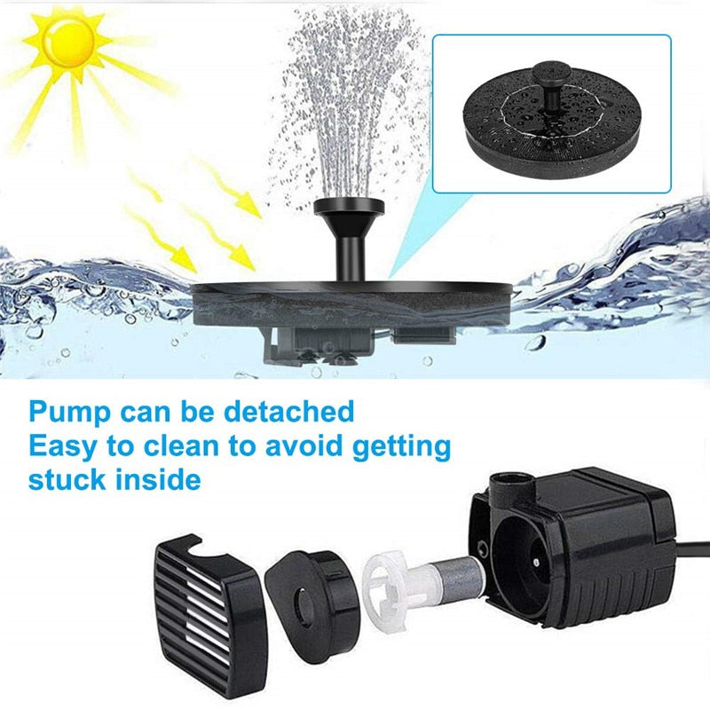 ZenFlow Fountain - Sustainable Solar-Powered Garden Accessory
