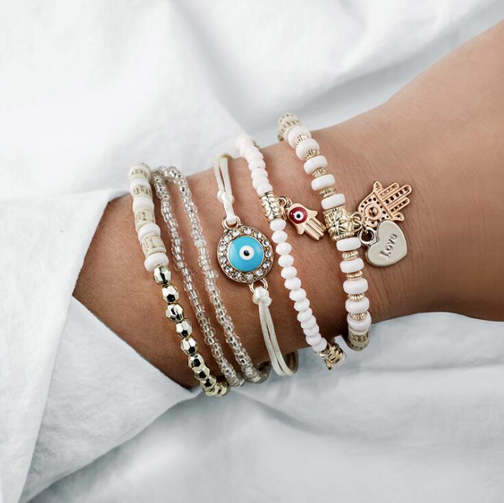 Zahara Evil Eye Bracelet Set - Protection with Style