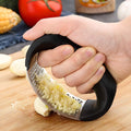Stainless Steel Curves Garlic Press