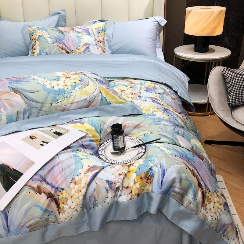 Hydrangea Haven – Luxurious Egyptian Cotton Duvet Cover Set