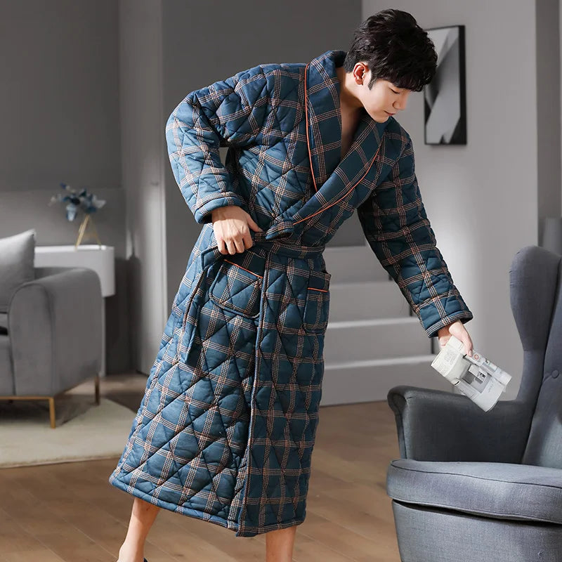 CozyLayer Robe - Luxurious 3-Layer Winter Bathrobe for Style and Comfort