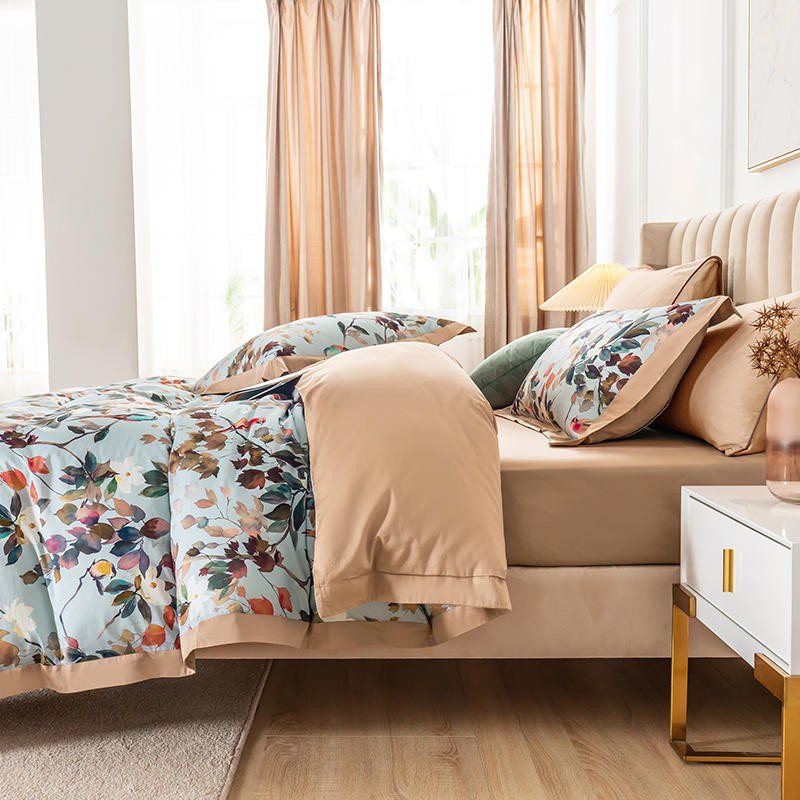 Watercolor Bloom - Luxury Egyptian Cotton Duvet Cover Set