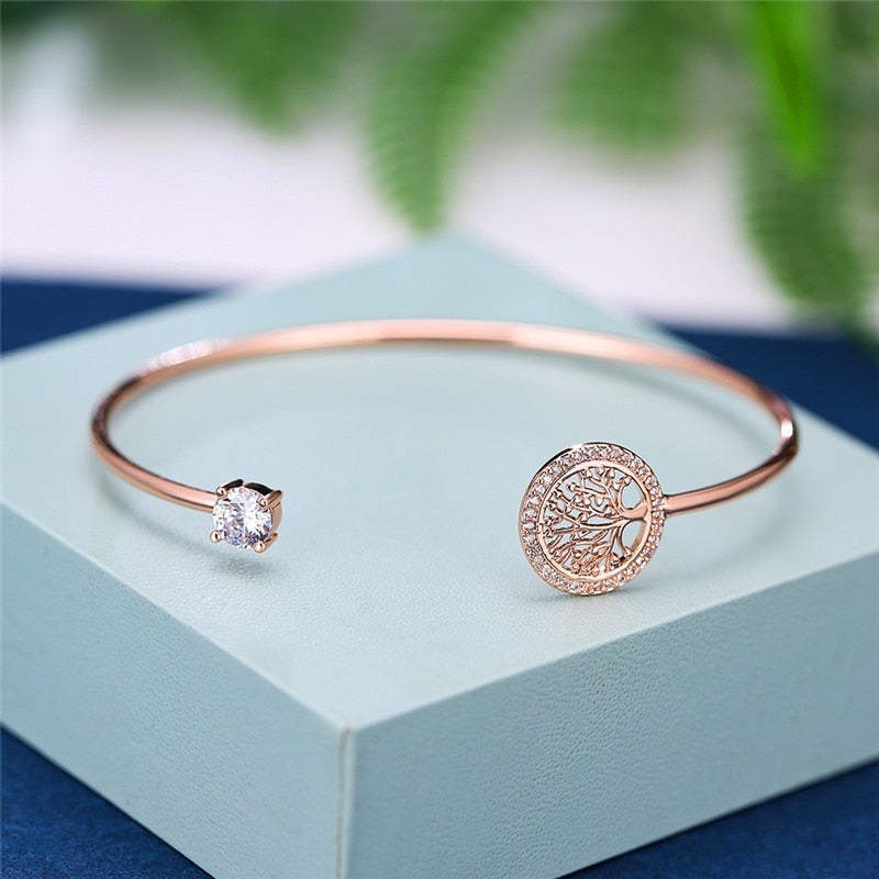 Stylish Adjustable Tree of Life Bracelet - Elowen