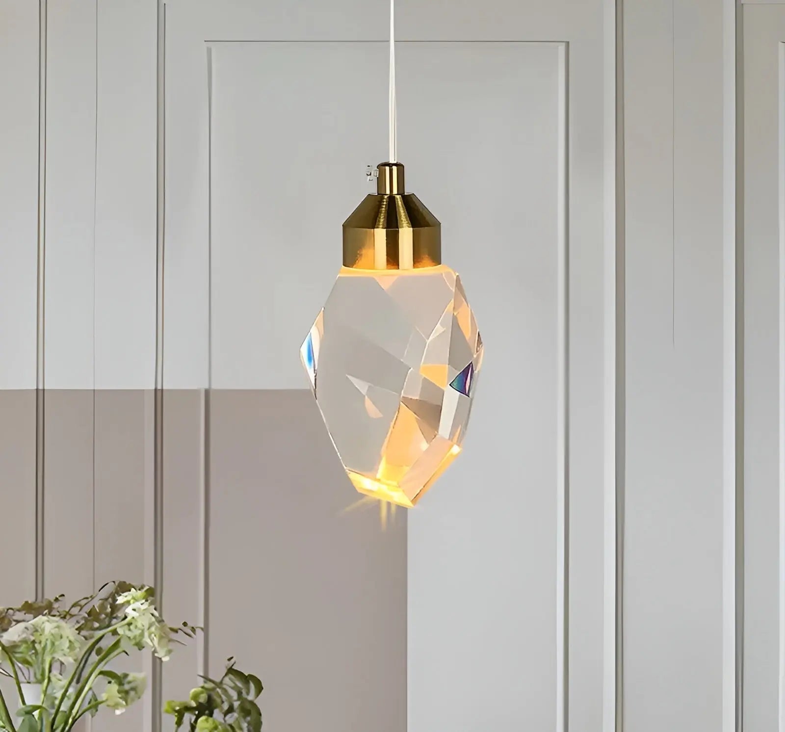 Luxurious Crystal Pendant Light with LED Lighting - CrystalElegance