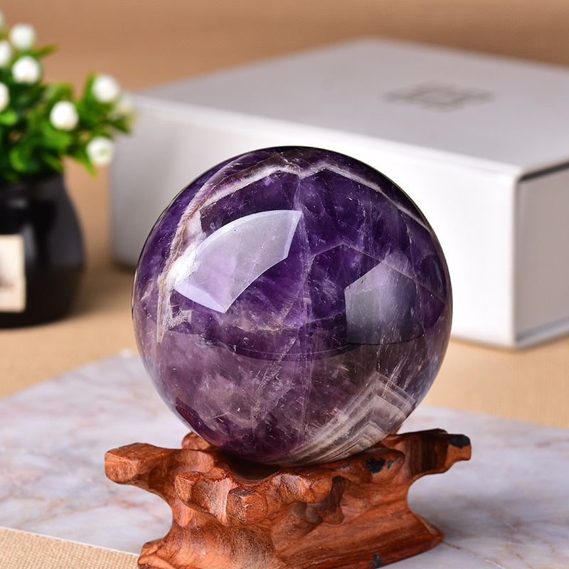 Amethyst Globe – Decorative Energy Sphere for a Serene Interior