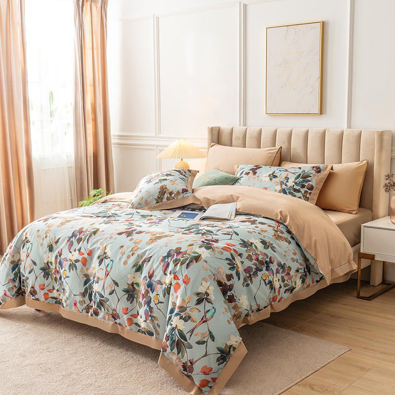 Watercolor Bloom - Luxury Egyptian Cotton Duvet Cover Set