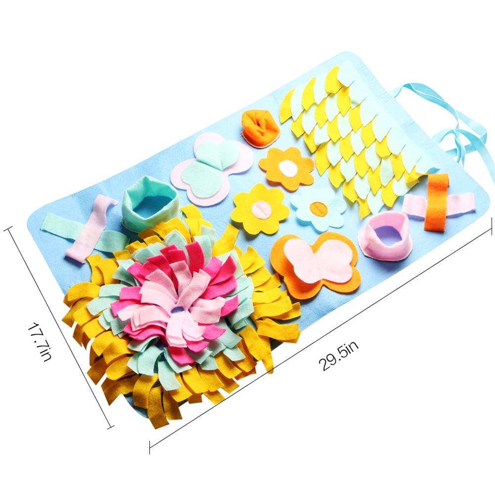 Pet Dog Snuffle Mat Nosework Pad Feeding Mat Washable Pet Sniffing Training Blanket Detachable Fleece Pads for Dogs Puppy