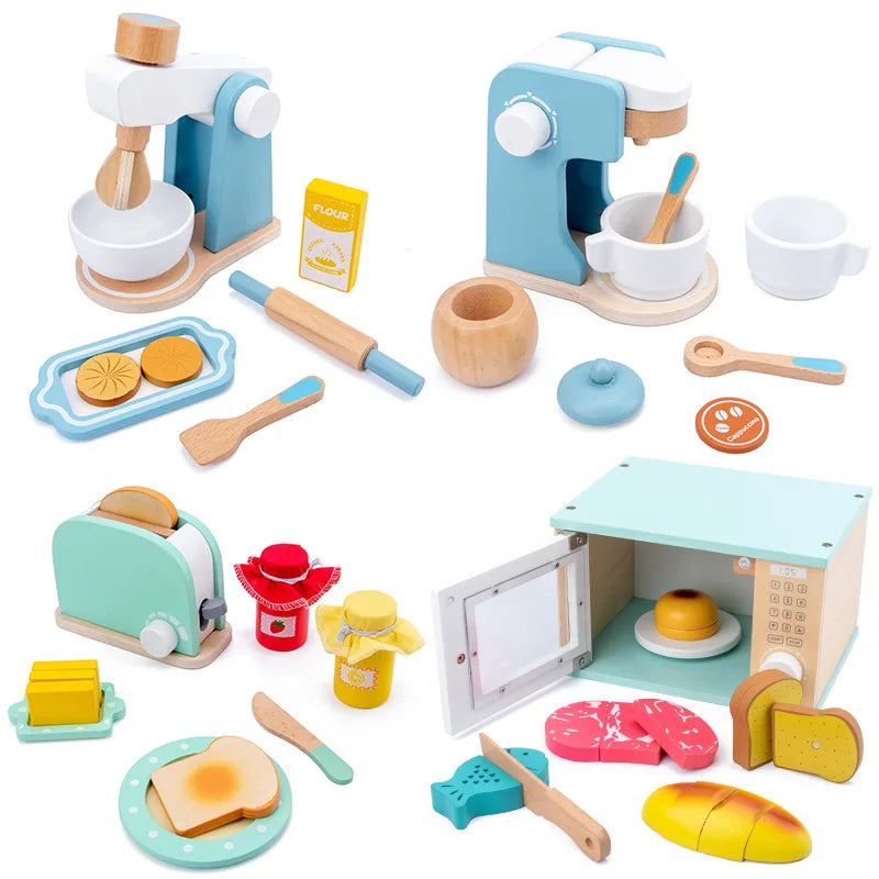 WoodPlay Set – Realistic Wooden Kitchen Toys