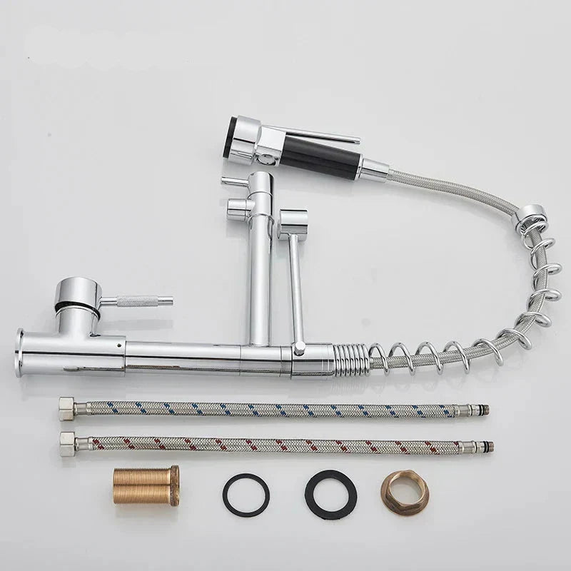 FlexiFlow – Adjustable Kitchen Faucet with Dual Spouts