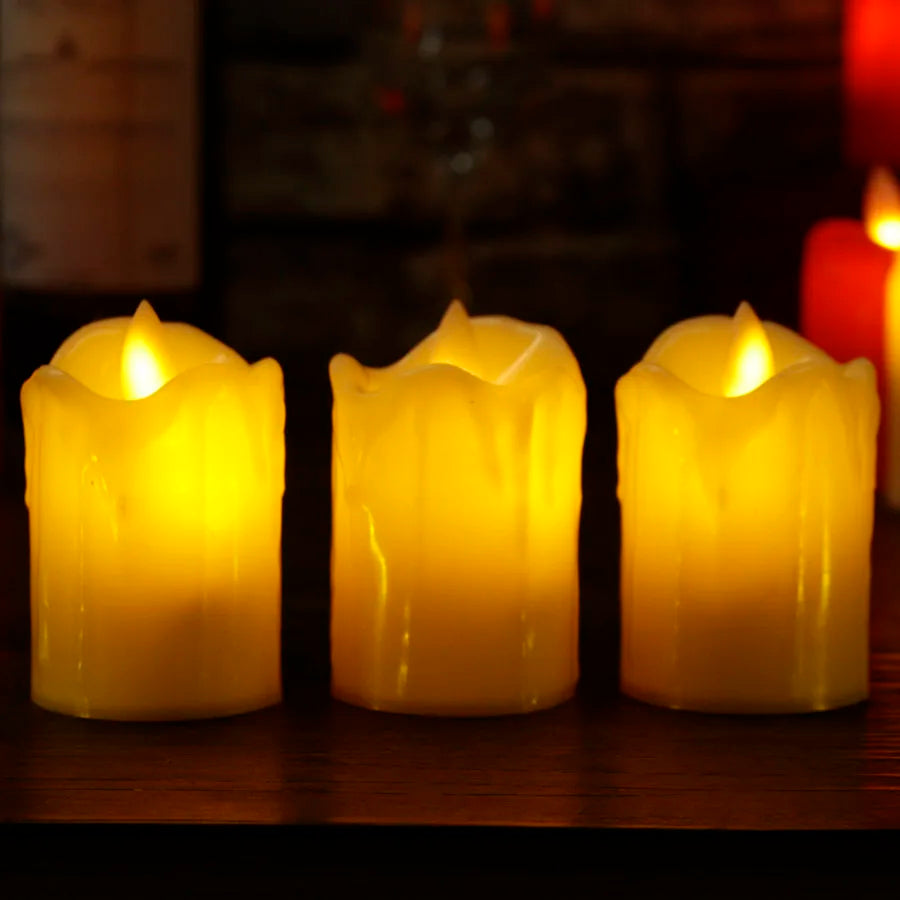 Flameless Fiesta LED Candles - Elegant LED Candle Set for Festive Occasions